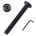 M3-0.5 x 30mm (100 pcs) Black Hex Socket Head Cap Screws, 304 Stainless Steel 18/8, Furniture Bolts, Connector Screws for Furniture, Black Oxide Finish, Full Thread, Hex Spanner Wrench Included - size: M3-0.5 x 30mm