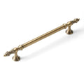 5 Pack | Cabinet Handles | Solid Brass | 5 Inch Hole Center | Brushed Antique Brass |Classic Cabinet Pulls for Furniture Kitchen ＆ Bathroon Fixture - size: 5 Inch Hole Center