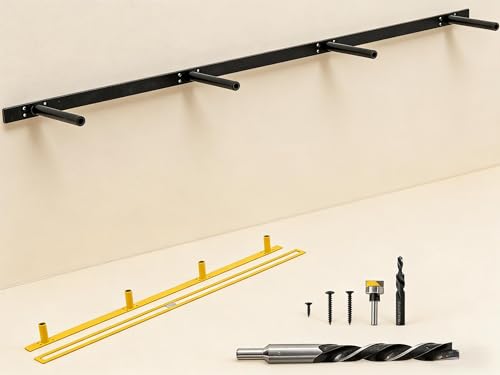 Hidden Shelf Brackets ， Floating Shelf Bracket ，driling Kit+Router Kit， 53 inch - size: 53 Inch - With Drilling Kit + Router Kit