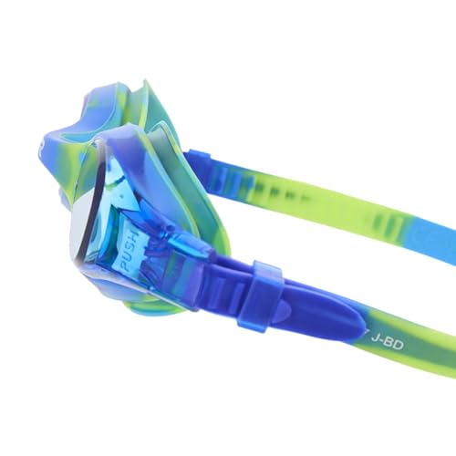 TYR Kids' Swimple Goggles - Colorful Swim Goggles for Beginners - color: Blue/Green