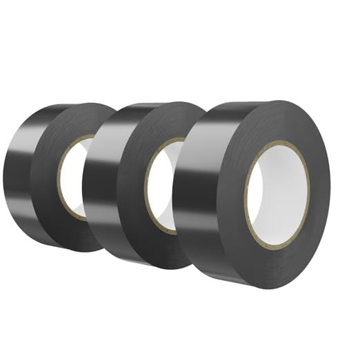 SWRT 0.75" x66ft 3 Pk Electrical Tape, Waterproof Flame Retardant.