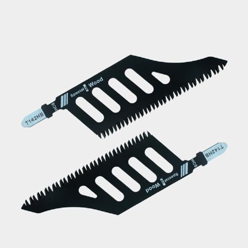 Special Wood T142HB Jigsaw Blades, Black, Steel Construction, Special-Shaped Design for Wood Cutting, 5 Pack