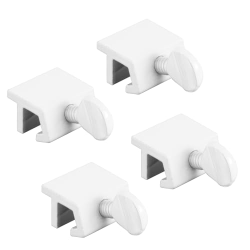 Prime-Line Sliding Window Security Lock, White, 1/8 in. Rail, 4 Pack - color: White