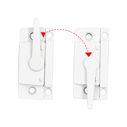 4 Pack Sliding Window Sash Locks Cam Action Window Locks Window Latches Replacement for Vertical and Horizontal Sliding Windows (White)