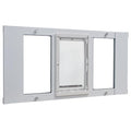 Ideal Pet Products Aluminum Sash Window Pet Door - size: 7" x 11-1/4" Medium Flap Size, style: Window Width: 33" - 38"