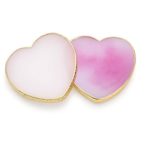 SUMAJU 2 Pack Heart Resin Nail Art Palette, Nail Art Painting Nails Polish Palette - color: purple, white