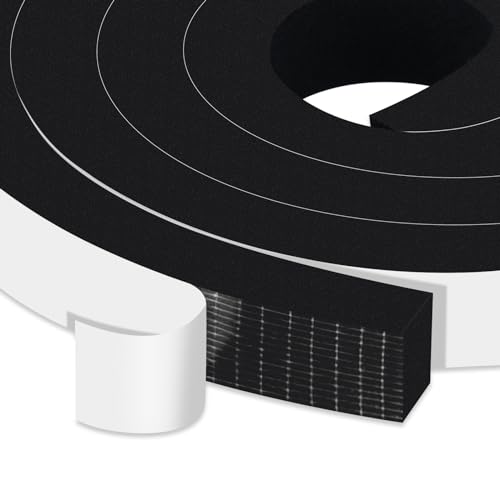 Thick Foam Tape Weather Stripping for Medium Large Gaps, 1x3/4in - color: Black, size: 1 In x 3/4 In x 13Ft