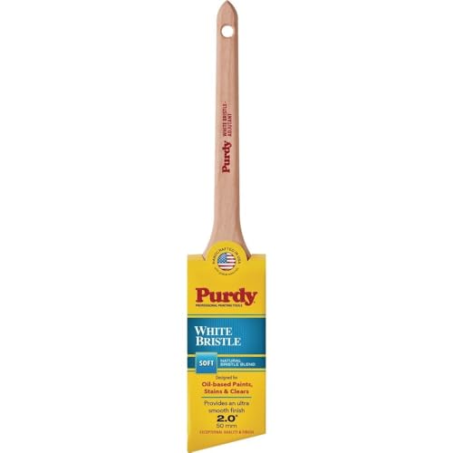 Purdy 144024420 White Bristle Adjutant Paint Brush, 2 in. - size: 2 inch, style: Angular Adjuant