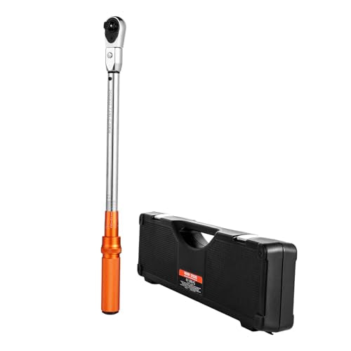 VEVOR Adjustable Torque Wrench 1/2 Inch Drive, 20-160Ft.lb/27.1-216.8Nm, 38MM Open End, 3/8 Inch Drive Torque Wrench with Interchangeable Jaw & Ratchet Head for HVAC, Car, Moto, Narrow Pipeline - size: 1/2" 2 PCS