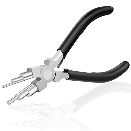 Bail Making Pliers, 6 in 1 Round Nose Pliers for Making Jump Rings, Wire Wrapping, Jewelry Making, Loop Making, Forming Bends - style: Bail Making Pliers
