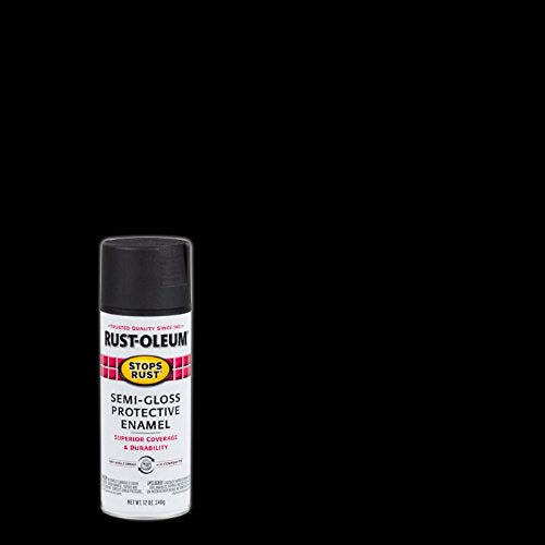 Rust-Oleum 7798830 Stops Rust Spray Paint, 12-Ounce, Semi Gloss Black (Pack of 2) - color: Semi-Gloss Black, size: 12 Ounce (Pack of 2)