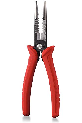NEIKO 02038A 6-in-1 Wire Service Tool | 8-1/2" Length | Gripper, Crimper, Stripper, Cutter, Extractor, Electrician Pliers - style: 6-in-1 Electrician's Pliers