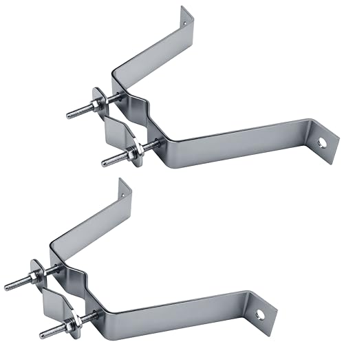 4” Heavy-Duty Wall Mount Pair with Brackets & Lag Bolts for TV Antenna Mast | 2 pack