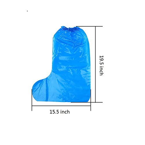 Fancystyle Pack of 80 Disposable Thicker Boot and Shoe Covers 19 inch Tall - color: Blue, size: 40 Pairs(80)