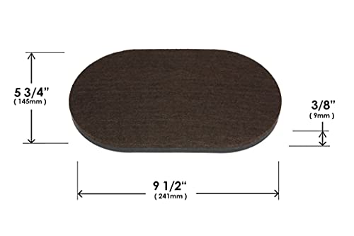 Slipstick 9-1/2” x 5-3/4” Oval Heavy Furniture Movers for Hardwood Floors (4 Pack) Premium Reusable Felt Furniture Sliders for Moving Heavy Appliances & Furniture on Hard Surfaces, CB139 - size: 9-1/2" x 5-3/4" Oval (For Hardwood)