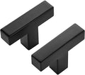 Ravinte 10 Pack Black Square Bar Cabinet Knobs 2 Inch Kitchen Handles | Single Hole, Stainless Steel, Easy Install, Screws Included, Rust-Resistant, Kitchen, Bathroom, Drawers, Cabinets - color: Black