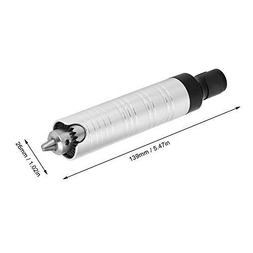Stainless Steel Handpiece Chuck, Flex Shaft Rotary Tool, 0.3-4mm Drill Chuck Key for Flexible Shaft Grinding Machine Handle Tool