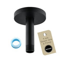 Wall Mounted Stainless Steel Shower Arm Shower Head Extension Pipe Bathroom Accessories 4 Inch Matte Black,SW-RD91038-4MB. - color: Circular Flange-4" Matte Black