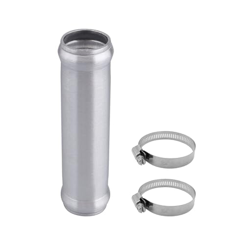 AC PERFORMANCE 3/4" (19mm) OD Aluminum Alloy Hose Joiner Silicone Pipe Connector Bead, 4" Length with 304 SS Clamps - size: 3/4" (19mm)