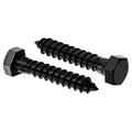 10 Pcs Hex Head Lag Screws 3/8"x2" SS 18-8 (304) Lag Bolts - color: Black, size: 3/8"x2"
