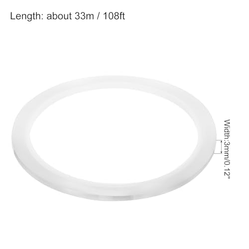 uxcell Clear Heat Tape, 1 Roll 3mmx33m 108ft High Temperature Heat Resistant Tape for Sublimation,Heat Vinyl Press,Heat Transfer, Circuit Board, No Residue - color: Clear, size: 3mmx33m