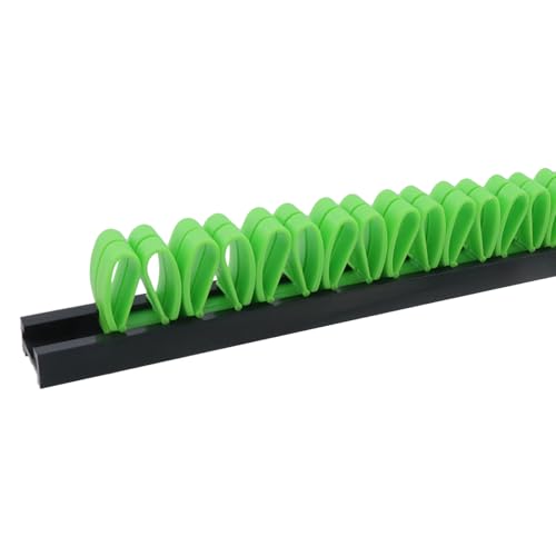Coshar 2Pcs Screwdriver Tool Organizer Green Hand Tool Holder Rail Plastic Rail Wrench Organizer Tools Holder Wall Mount for 13 Slots Screwdriver And Wrench,Green