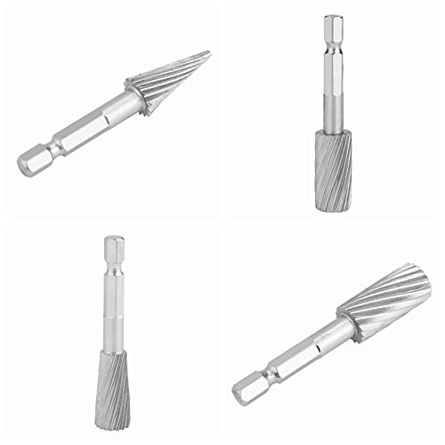 High Speed Steel Rotary Files 5pcs 1/4inch Hex Shank High Speed Steel Burrs Rotary Files Tools for Aluminum and Iron Hardware