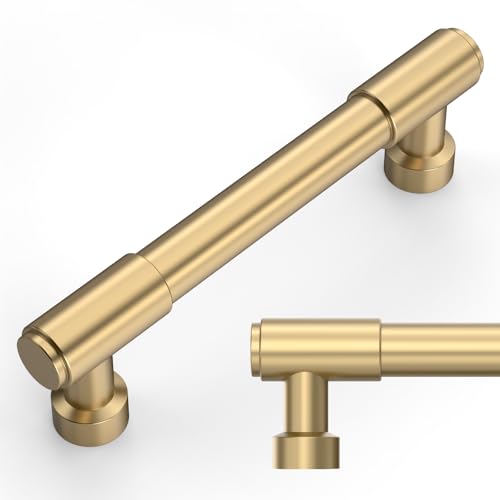 Amerdeco 10 Pack Champagne Bronze Cabinet Pulls 3.75 Inch(96mm) Hole Center Drawer Pulls Cabinet Hardware Kitchen Cabinet Handles for Bathroom ZH0075 - color: Champagne Bronze, size: 3.75"/96MM Hole Center