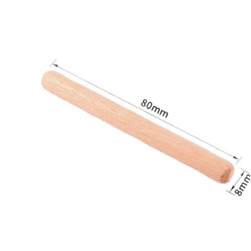 100Pcs Wooden Dowel Pins Kit 5/16" x 3-5/32 Inch Small Fluted Wood Dowels Pegs Hardwood Pin for Furniture Woodworking Crafts, Furniture, Door, DIY - size: 8mm x 80mm - 100PCS