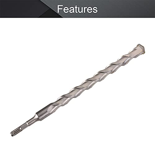 Utoolmart Masonry Drill Bit 25mm x 350mm Carbide Tipped Rotary Hammer Bit Square Shank for Impact Drill 1Pcs - size: Square handle 25*350
