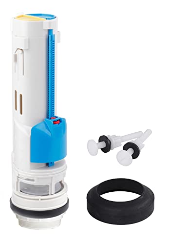 Toilet Flush Valve Replacement Kit 2 Inch Universal Water-Saving Toilet Repair Kit with Gasket and Bolts for Two Piece Dual Flush Valve White