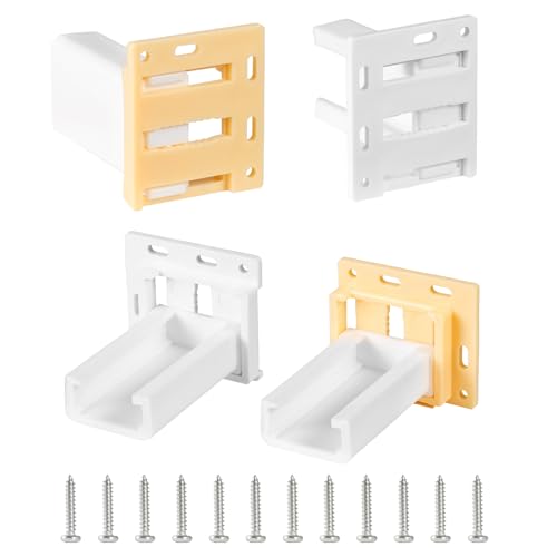2 Pack Drawer Slide Socket Set for 1" Drawer Slides, Heavy-Duty Plastic | C-Shaped Adjustable H305 Drawer Rail Bracket with Screws Adjustable Base,Drawer Socket for RV Drawers Cabinet & Furniture