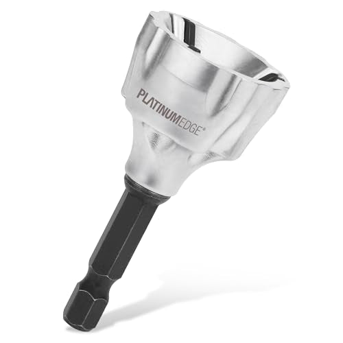 PLATINUMEDGE Deburring External Chamfer Tool with 3 Tungsten Carbide Blades,Quick Release 1/4" Hex Shank, Fits 1/8"-3/4" (3-19mm) – Repair Damaged Bolts, Screws, Threaded Rods & Pipe - size: 3 cm x 11 cm x 3 cm