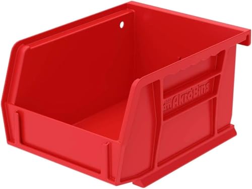 Akro-Mils 30210 AkroBins Plastic Storage Bins, 5"x4"x3", Red, 24-Pack - color: Red