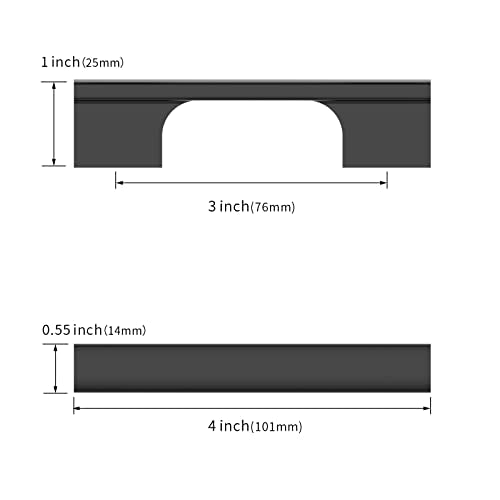 Asidrama 10 Pack 3 Inch(76mm) Matte Black Cabinet Pulls Kitchen Cabinet Handles Black Cabinet Pulls Cabinet Hardware for Cupboard Drawer - color: Matte Black, size: 3" Hole Center(76mm)
