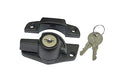 QCAA Heavy Duty Keyed Sash Lock, Child-Proof Security, Only Unlock with Key, CTC 2", Matte Black, 1 Pack, Made in Taiwan - color: Matte Black, size: 1 Pack