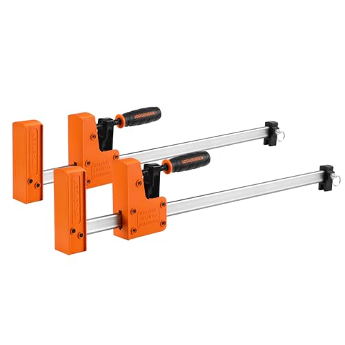 Jorgensen 18-inch Bar Clamps Set, 2-pack Cabinet Master 90° Parallel Clamps - size: 18 Inch