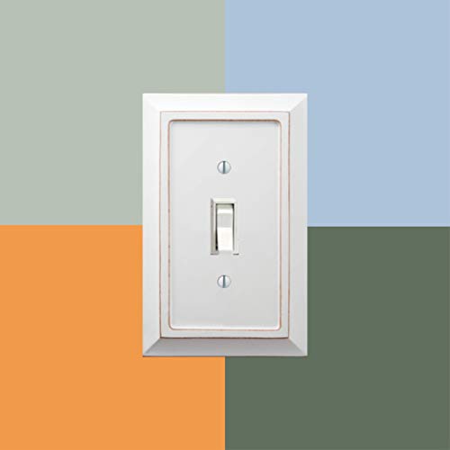 AmerTac 4040TTTDW Wall Plate, white - color: Distressed White, size: 3 Toggle