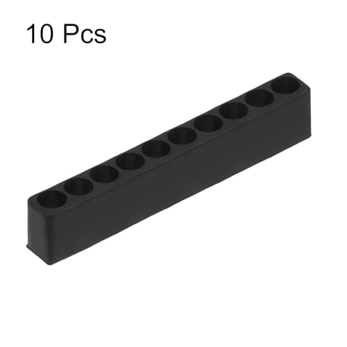 HARFINGTON 10pcs Screwdriver Bit Holder Organizer 82x9.5x16mm 10 Holes Hex Drill Plastic Storage Case for Any 1/4" Metal Driver Bits - style: 10 Holes