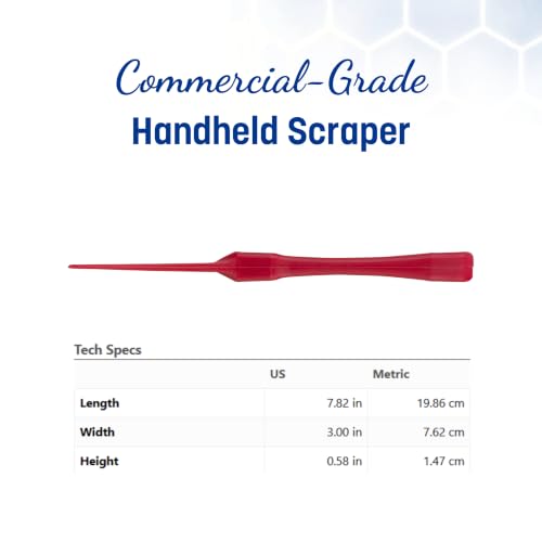 SPARTA 3" Plastic Handheld Scraper, Polypropylene, Red - color: Red