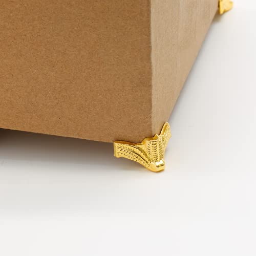 Zorfeter 24 Pcs Antique Brass Box Legs, Style2, Gold - color: Gold, size: Style2