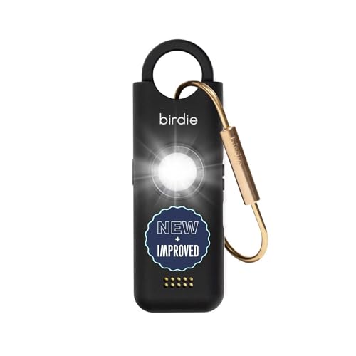 She’s Birdie 3.0 New Version – The Original Personal Safety Alarm for Women by Women–Loud Siren, Flash Light and Rechargeable Battery in a Variety of Colors (Charcoal Black) - color: Charcoal Black