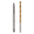 uxcell 8-32 UNC Straight Flute Thread Tap and 3.4mm Twist Drill Bit Set, Titanium Plated 6542 High Speed Steel Drilling Bit Machine Threading Tap - size: 8-32 UNC + 3.4mm