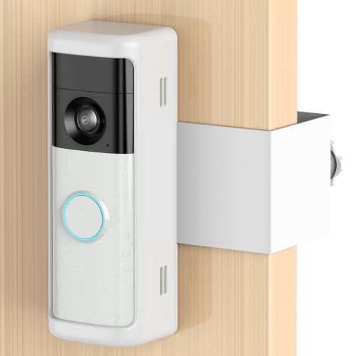 No-Drill Doorbell Mount with Rain Cover, Anti-Theft Door Bracket - style: 2026 battery doorbell 2nd White