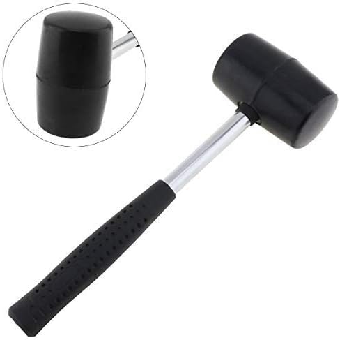 Rubber Mallet 300g Stainless Steel Tube Rubber Handle DIY Hand Tools