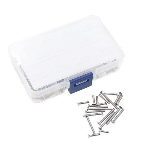 160PCS Metric M2.5 304 Stainless Steel Phillips Flat Head Screw Kit - size: M2.5