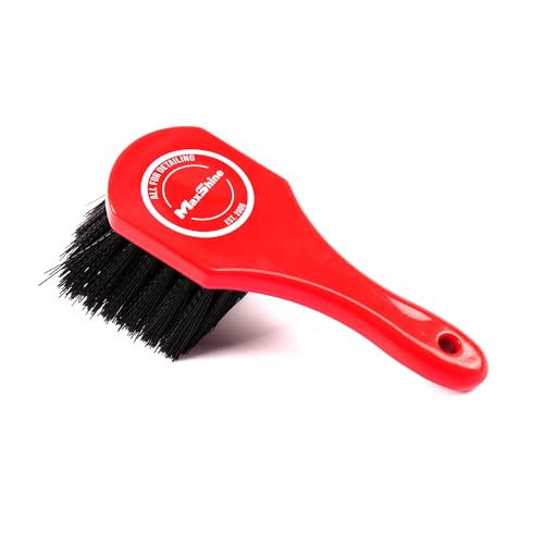 Maxshine Universal Wheel & Body Cleaning Brush – Medium-Duty Car Detailing Brush with Strong High-Density Bristles – Ideal for Wheels, Tires, Engines & Exterior Surfaces – Auto Detailing Accessory - color: Medium-duty