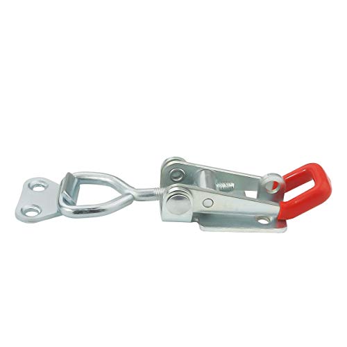 4 Pcs Heavy Duty Toggle Clamp Latch 4002 Adjustable Latch Hardware, 551Lbs Holding Capacity, Quick Release Pull Latch Clamp for Box Case Trunk, Industrial EquiIpment, Smoker Door and More (4.9inch) - style: 4002, 4PK
