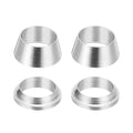 PATIKIL 8mm Tube OD 316 Stainless Steel Compression Tube Fitting Sleeve, 2 Pack Double Ferrule Ring Tubing Fitting Assortment Kit, Silver - size: 8mm
