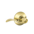 SCHLAGE Accent Bed/Bath Privacy Door Handle with Lock, Bright Brass - color: Bright Brass, size: Standard
